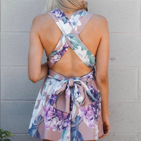 American Threads Floral Romper - Picture 2 of 2